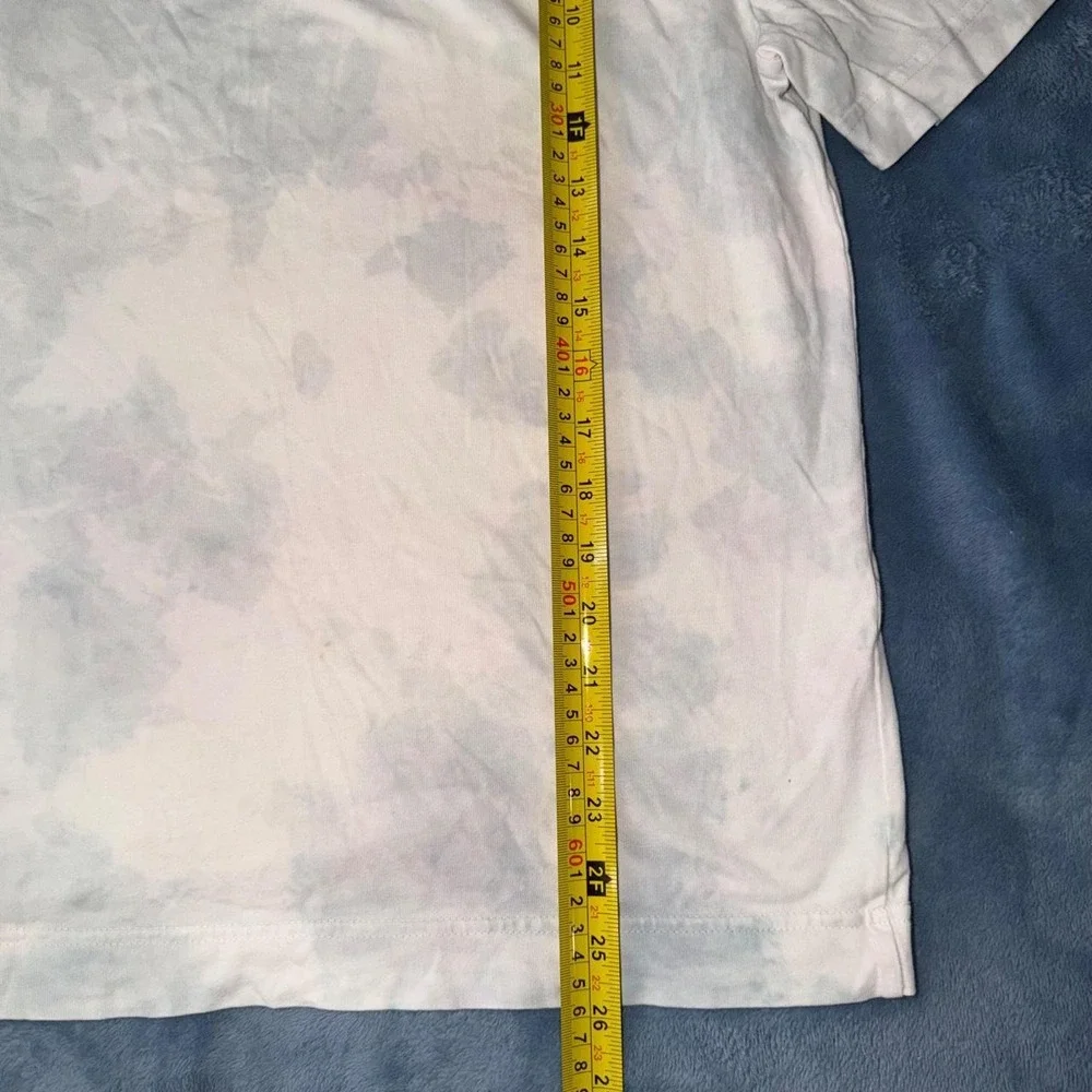 Zara White tie-dye cotton t-shirt
